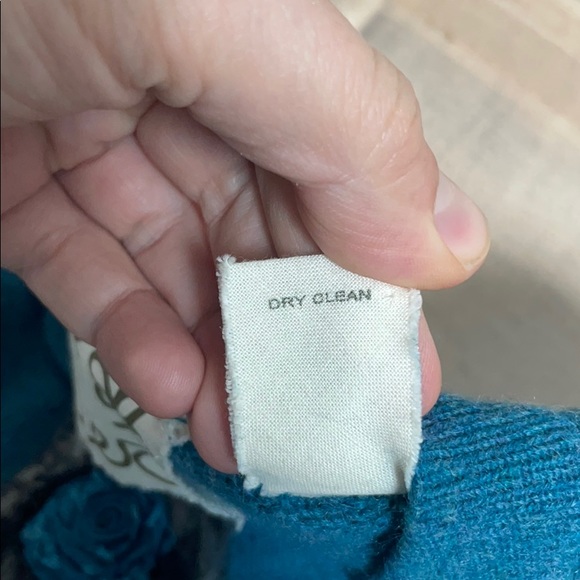 Anthropologie Field Flower Teal Floral Cardigan M - Picture 7 of 7